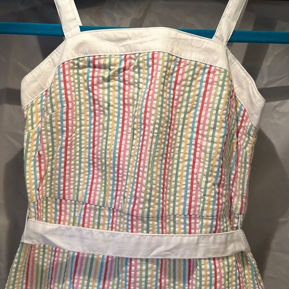 Multicolored seersucker sundress size 7, Nonsmoking home. - Picture 2 of 4